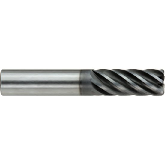 Picture of Gorilla Mill GMHT1250RSL7090	 Dia 1-1/4" SH 1.2500 LOC 4.00 OAL 7.00 End Mill Standard Flute Variable Helix Carbide TiAlN Single End Corner Radius0.0900 2.29mm BABOON